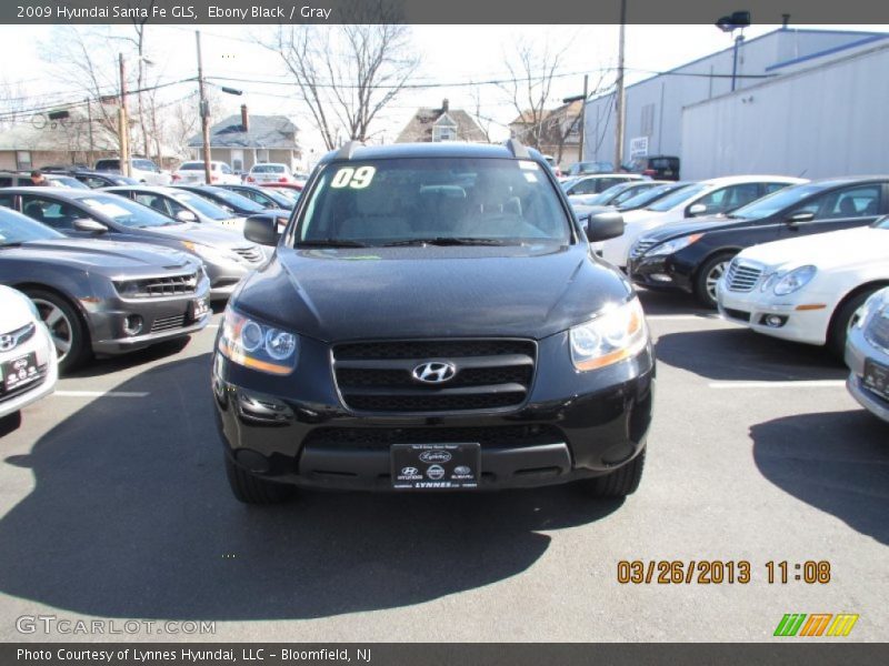 Ebony Black / Gray 2009 Hyundai Santa Fe GLS