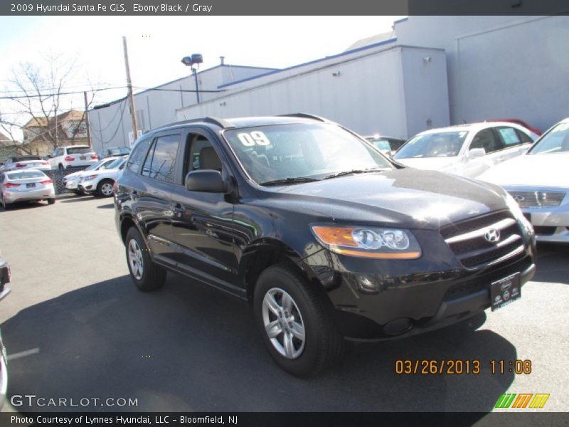 Ebony Black / Gray 2009 Hyundai Santa Fe GLS