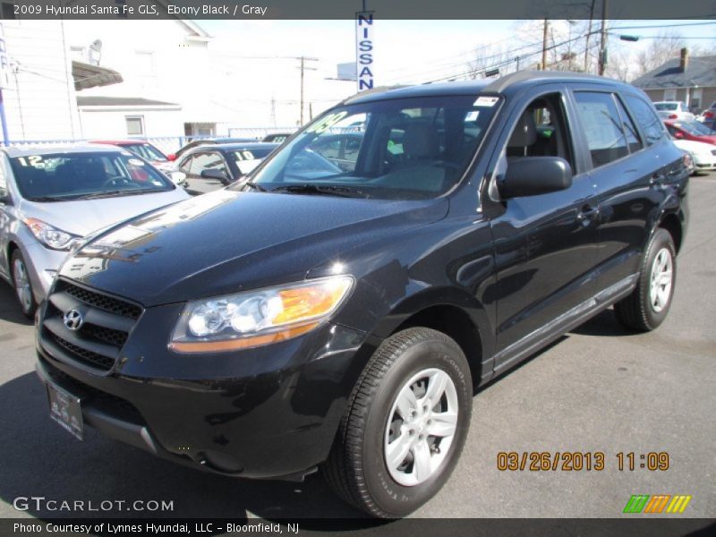 Ebony Black / Gray 2009 Hyundai Santa Fe GLS