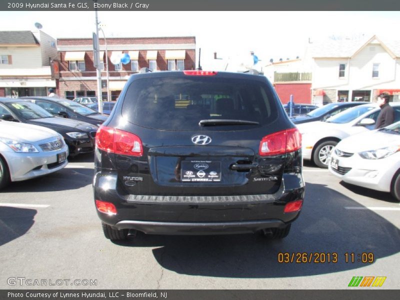 Ebony Black / Gray 2009 Hyundai Santa Fe GLS
