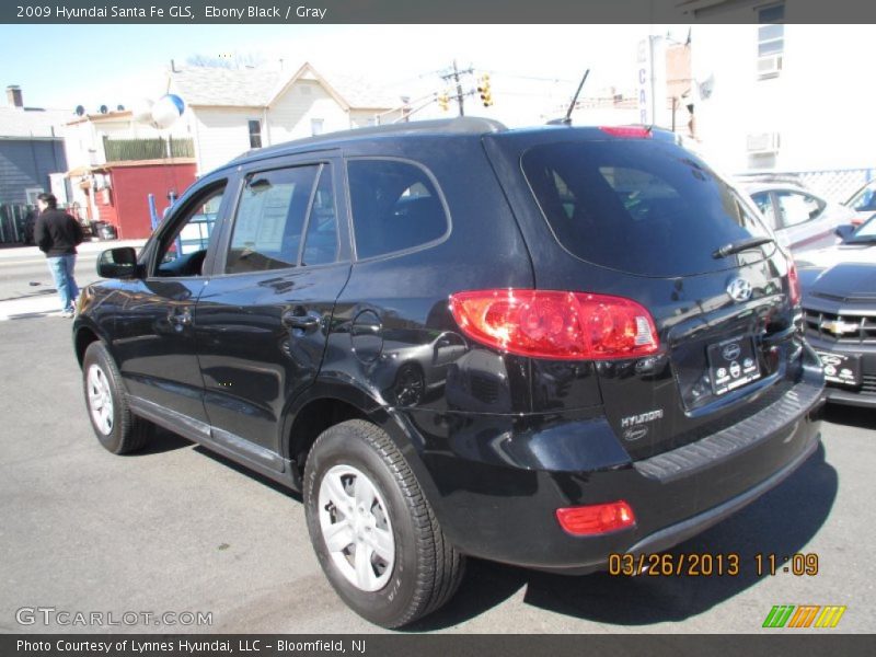 Ebony Black / Gray 2009 Hyundai Santa Fe GLS