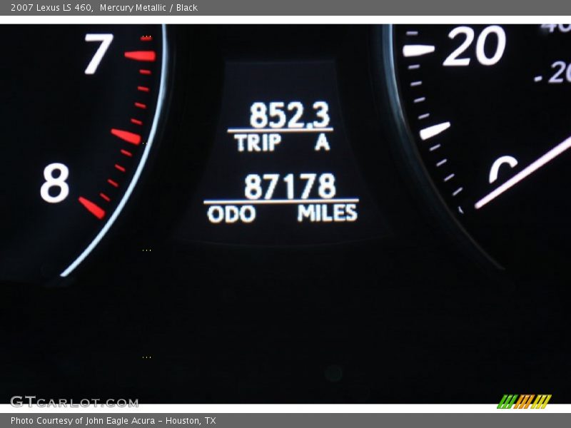 Mercury Metallic / Black 2007 Lexus LS 460