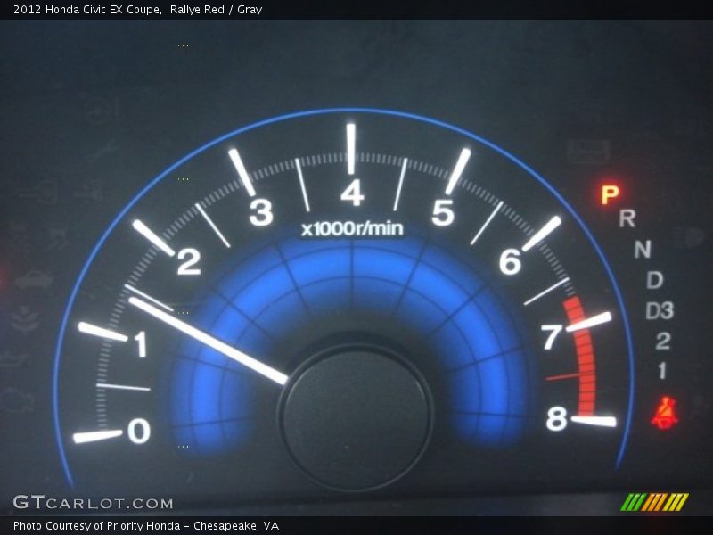 Rallye Red / Gray 2012 Honda Civic EX Coupe