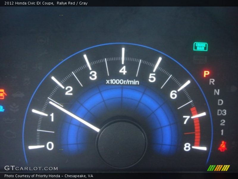 Rallye Red / Gray 2012 Honda Civic EX Coupe