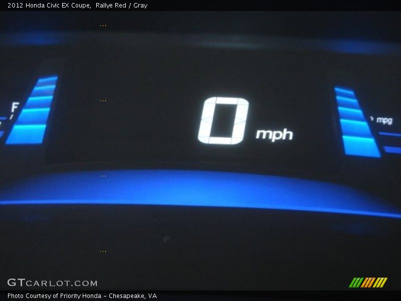 Rallye Red / Gray 2012 Honda Civic EX Coupe