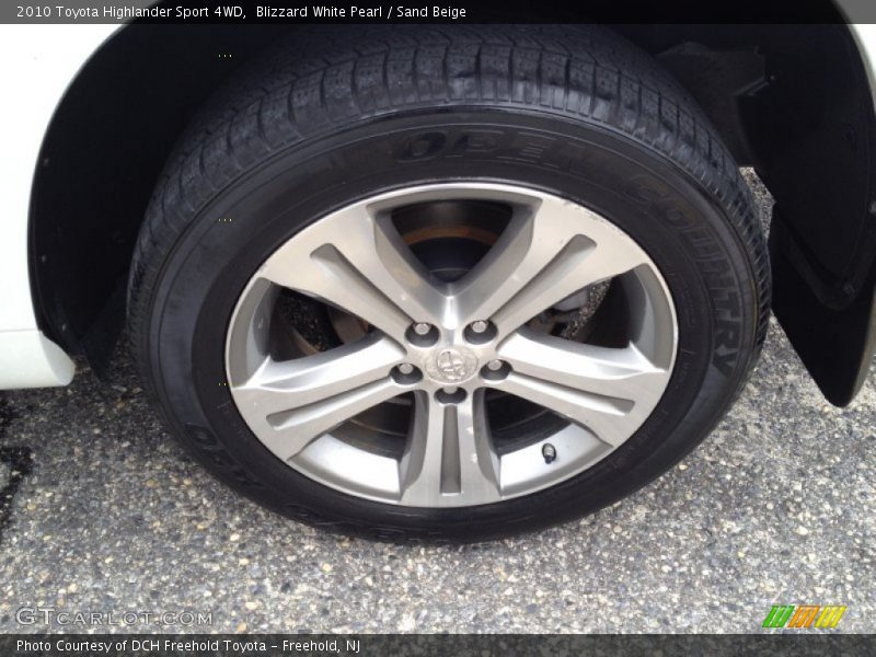 Blizzard White Pearl / Sand Beige 2010 Toyota Highlander Sport 4WD