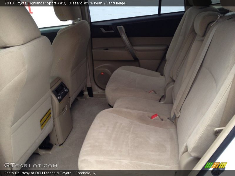 Blizzard White Pearl / Sand Beige 2010 Toyota Highlander Sport 4WD
