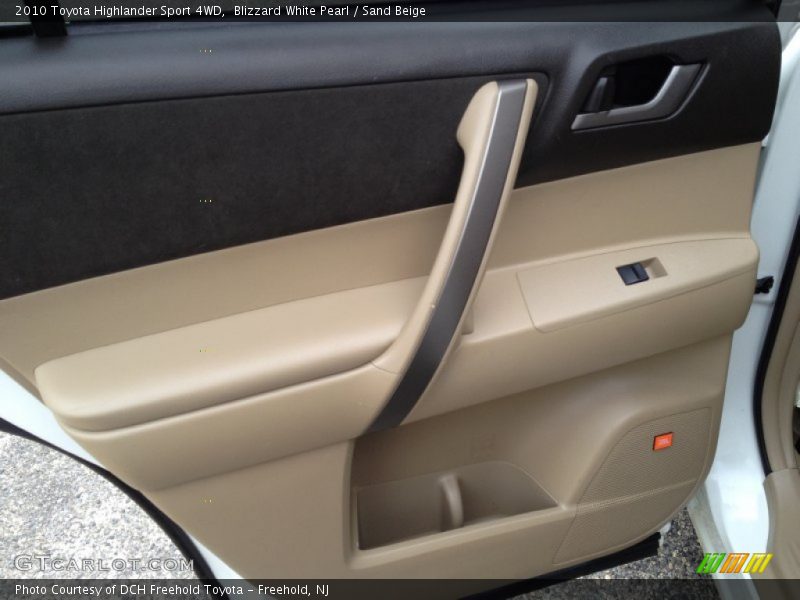 Blizzard White Pearl / Sand Beige 2010 Toyota Highlander Sport 4WD