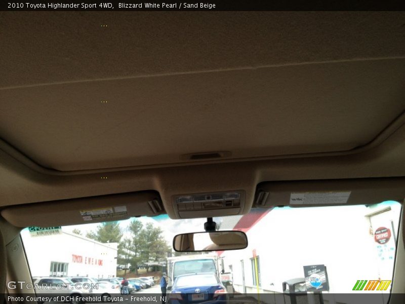 Blizzard White Pearl / Sand Beige 2010 Toyota Highlander Sport 4WD