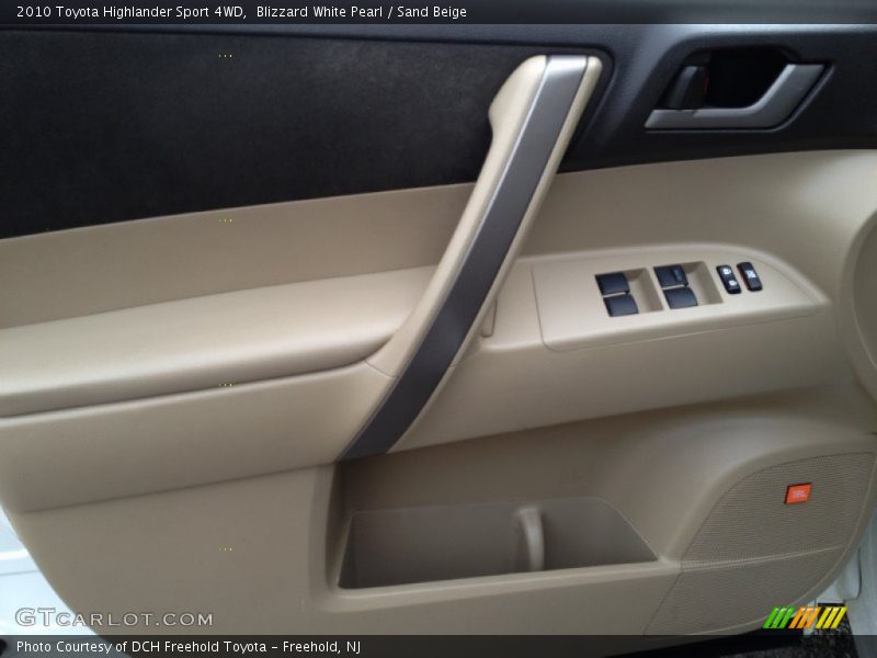 Blizzard White Pearl / Sand Beige 2010 Toyota Highlander Sport 4WD