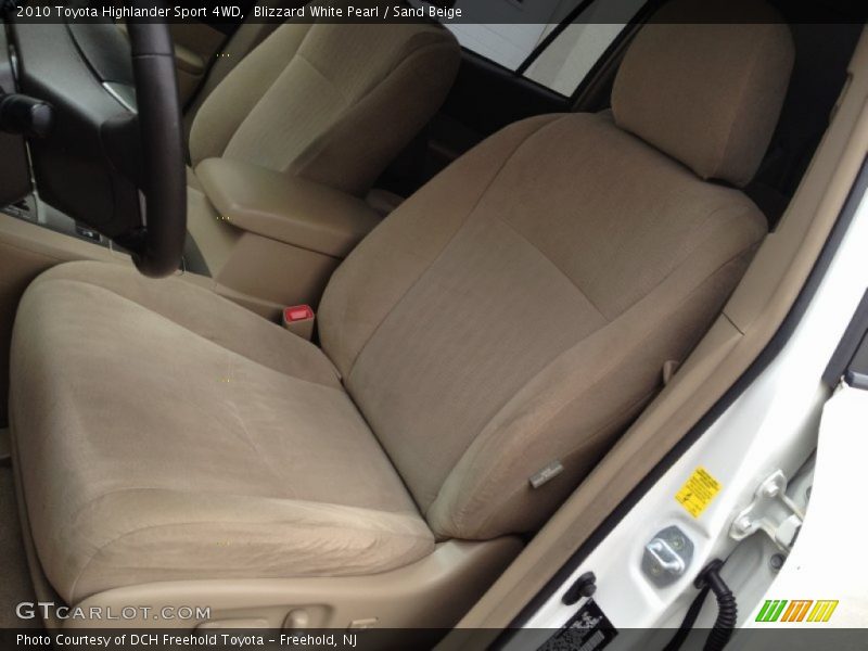 Blizzard White Pearl / Sand Beige 2010 Toyota Highlander Sport 4WD