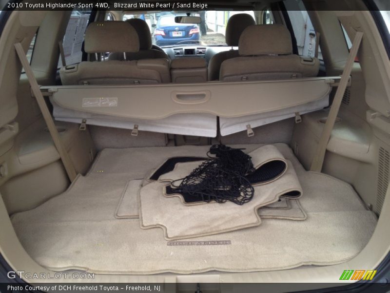 Blizzard White Pearl / Sand Beige 2010 Toyota Highlander Sport 4WD