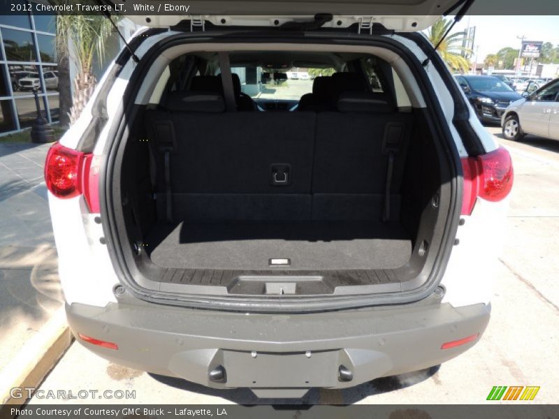 White / Ebony 2012 Chevrolet Traverse LT