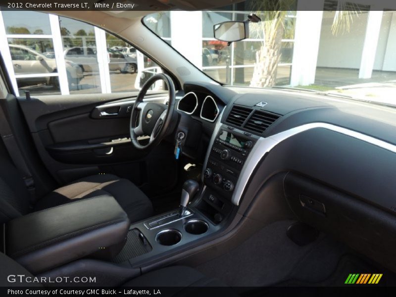 White / Ebony 2012 Chevrolet Traverse LT