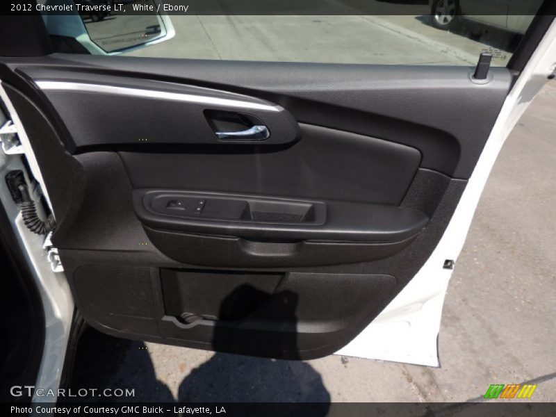 White / Ebony 2012 Chevrolet Traverse LT