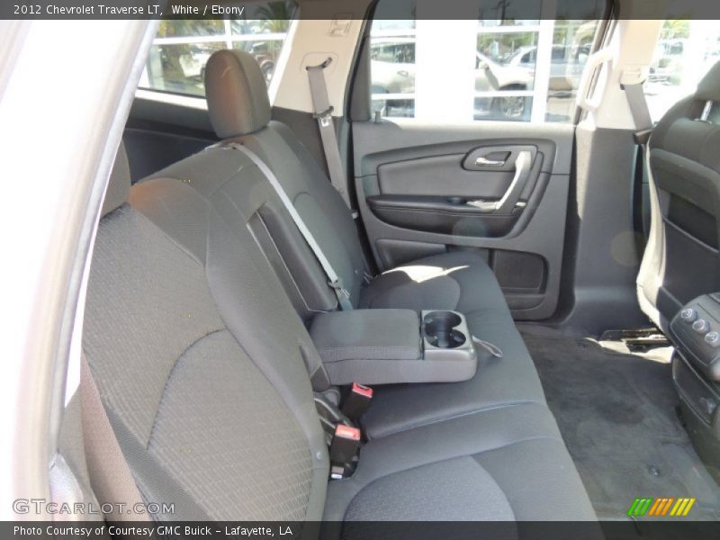 White / Ebony 2012 Chevrolet Traverse LT