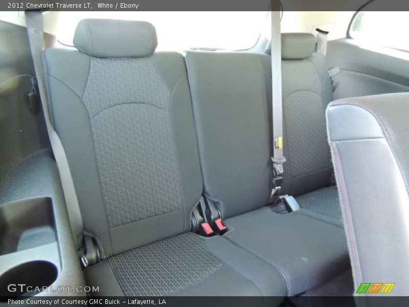 White / Ebony 2012 Chevrolet Traverse LT