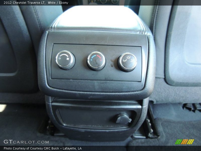 White / Ebony 2012 Chevrolet Traverse LT