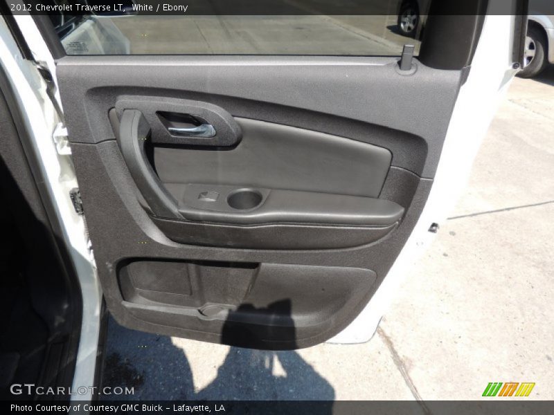 White / Ebony 2012 Chevrolet Traverse LT