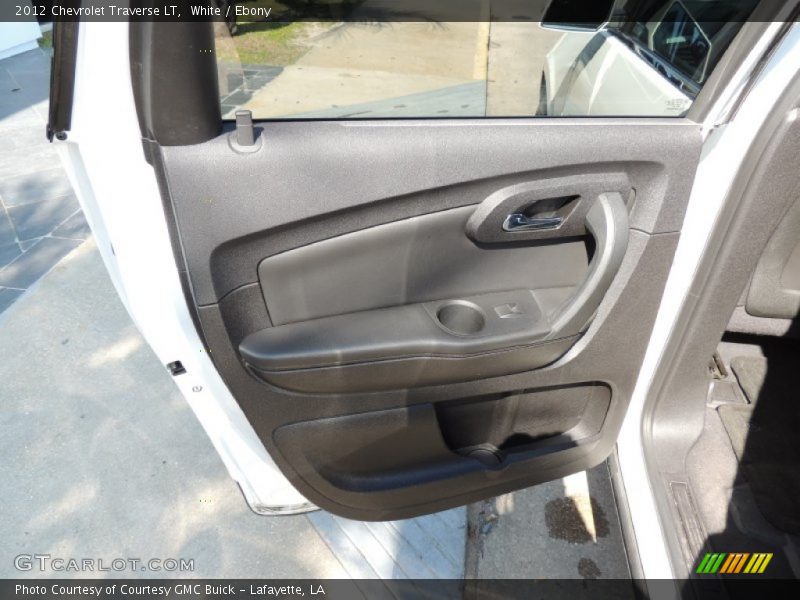 White / Ebony 2012 Chevrolet Traverse LT