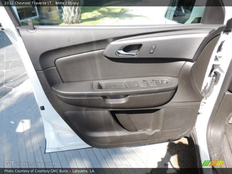 White / Ebony 2012 Chevrolet Traverse LT