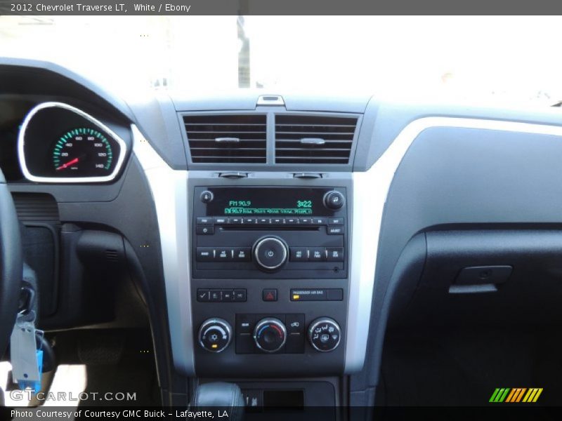 White / Ebony 2012 Chevrolet Traverse LT