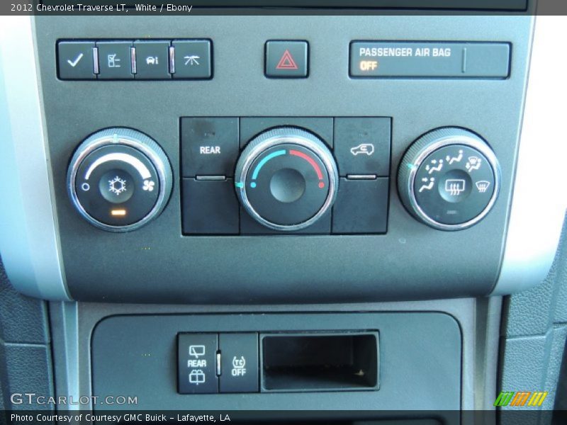 White / Ebony 2012 Chevrolet Traverse LT