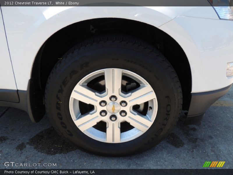 White / Ebony 2012 Chevrolet Traverse LT
