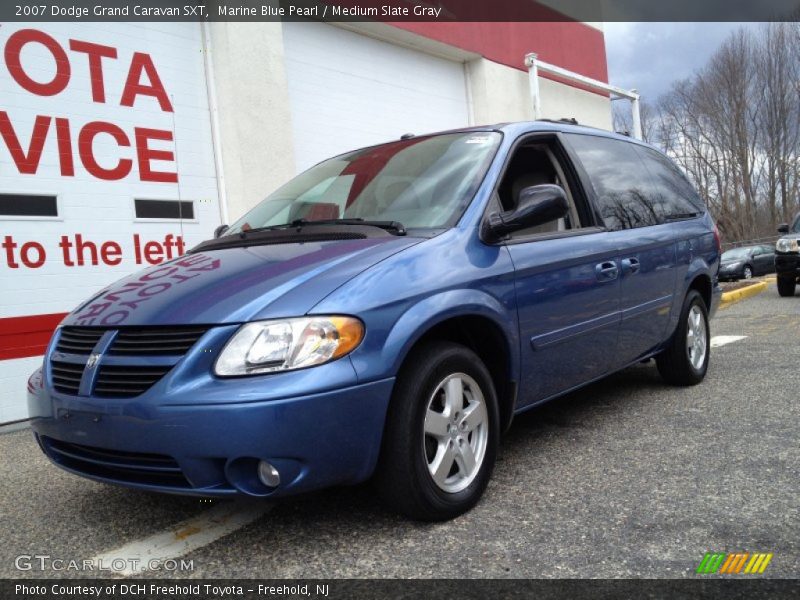 Marine Blue Pearl / Medium Slate Gray 2007 Dodge Grand Caravan SXT