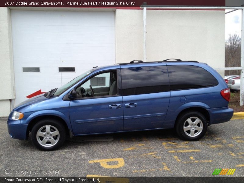 Marine Blue Pearl / Medium Slate Gray 2007 Dodge Grand Caravan SXT