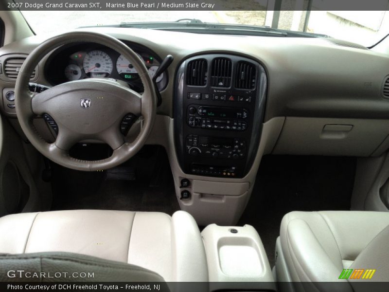 Marine Blue Pearl / Medium Slate Gray 2007 Dodge Grand Caravan SXT