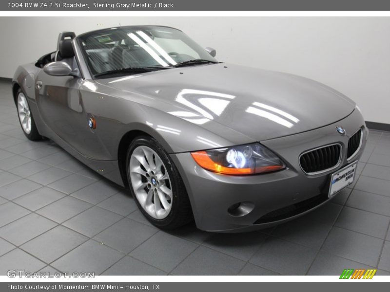 Sterling Gray Metallic / Black 2004 BMW Z4 2.5i Roadster