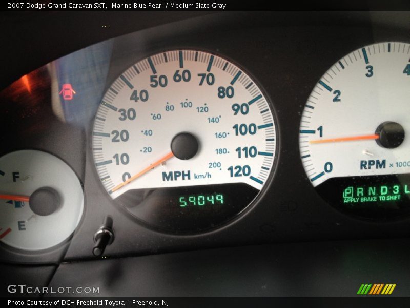 Marine Blue Pearl / Medium Slate Gray 2007 Dodge Grand Caravan SXT