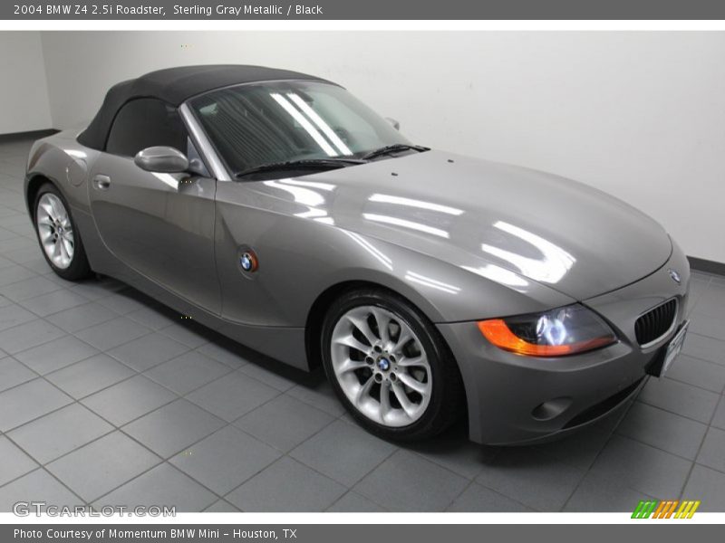 Sterling Gray Metallic / Black 2004 BMW Z4 2.5i Roadster