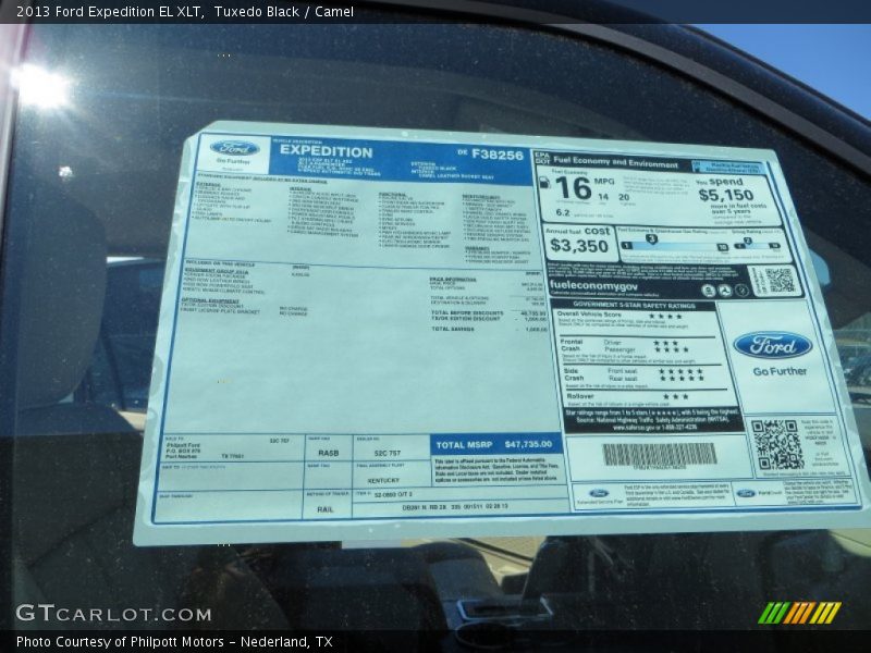  2013 Expedition EL XLT Window Sticker