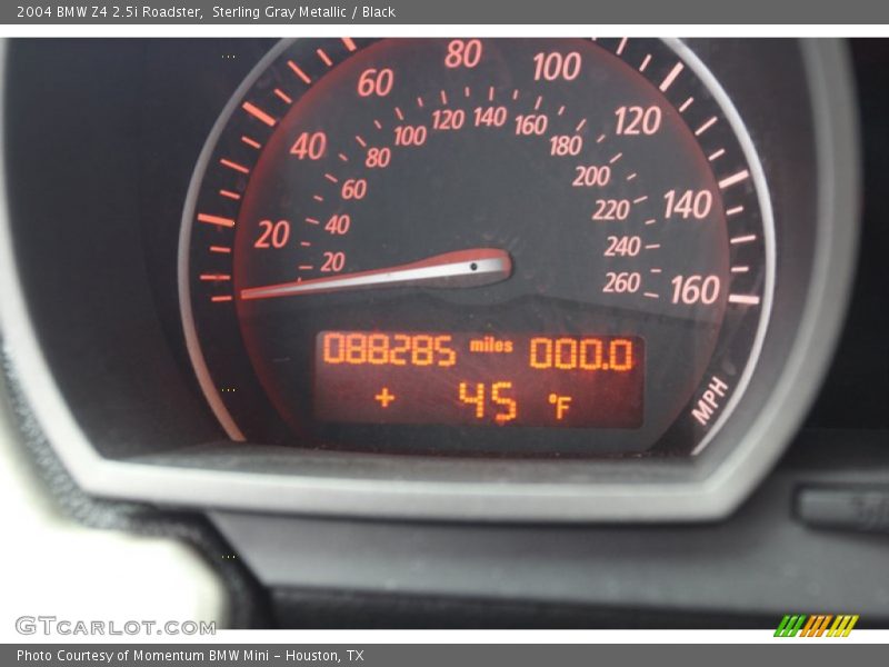 Sterling Gray Metallic / Black 2004 BMW Z4 2.5i Roadster