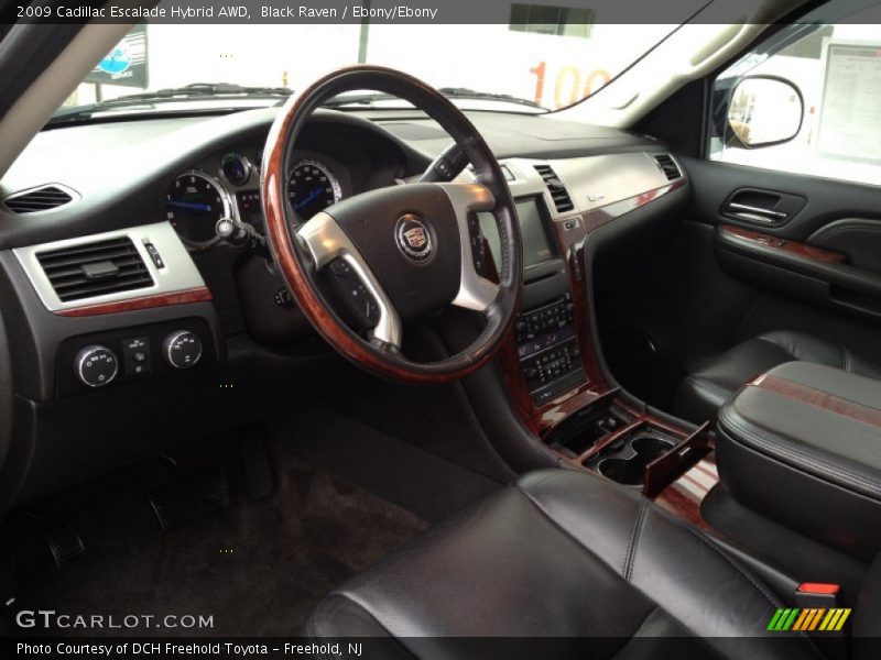 Black Raven / Ebony/Ebony 2009 Cadillac Escalade Hybrid AWD