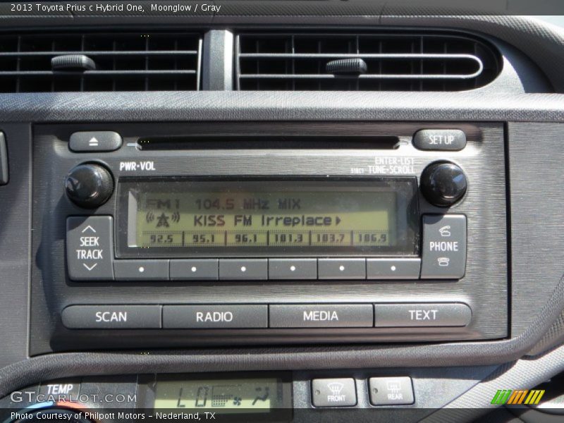 Moonglow / Gray 2013 Toyota Prius c Hybrid One