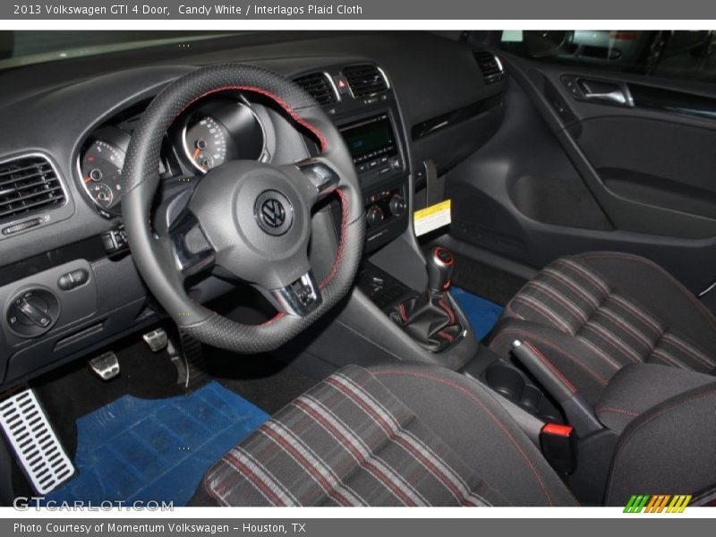 Candy White / Interlagos Plaid Cloth 2013 Volkswagen GTI 4 Door