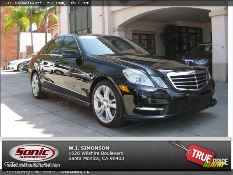 Black / Black 2012 Mercedes-Benz E 350 Sedan