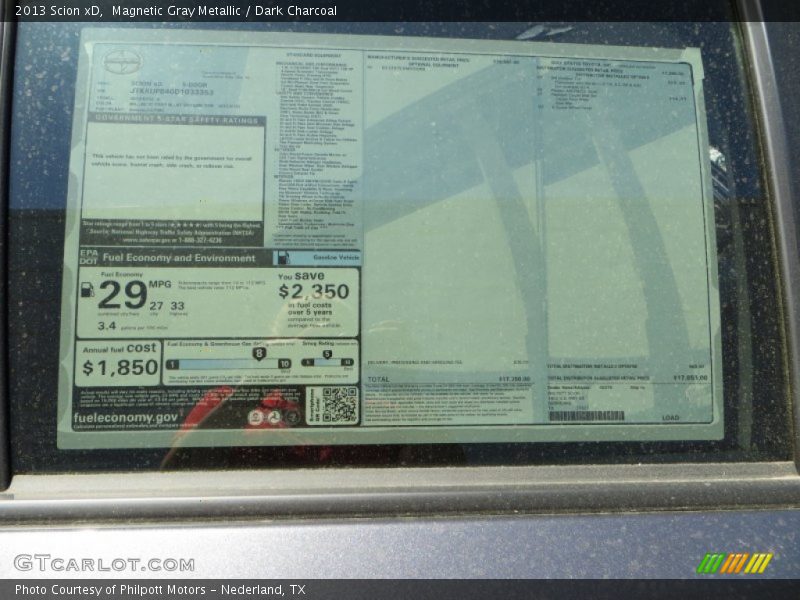  2013 xD  Window Sticker