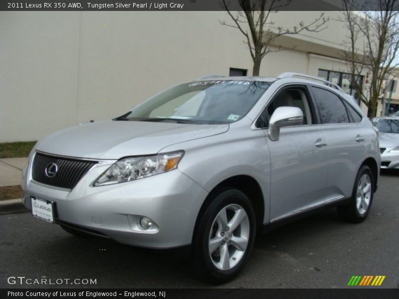 Tungsten Silver Pearl / Light Gray 2011 Lexus RX 350 AWD