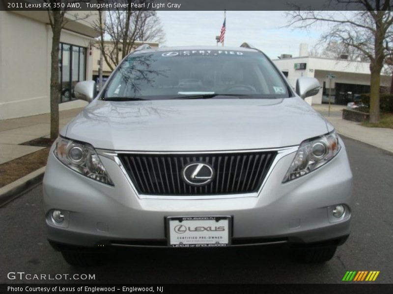 Tungsten Silver Pearl / Light Gray 2011 Lexus RX 350 AWD
