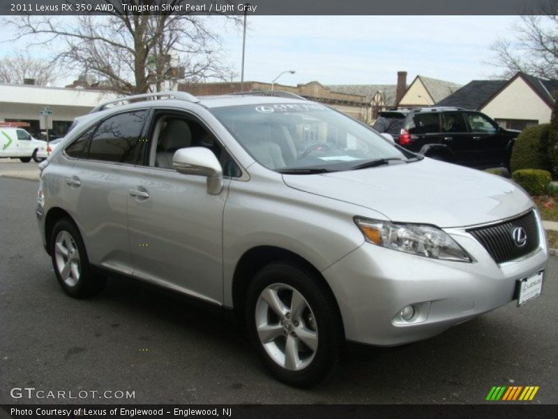 Tungsten Silver Pearl / Light Gray 2011 Lexus RX 350 AWD