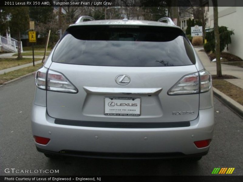 Tungsten Silver Pearl / Light Gray 2011 Lexus RX 350 AWD