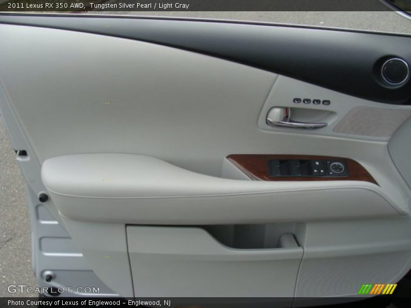 Tungsten Silver Pearl / Light Gray 2011 Lexus RX 350 AWD