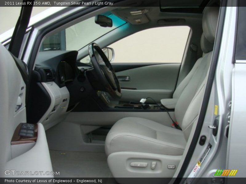 Tungsten Silver Pearl / Light Gray 2011 Lexus RX 350 AWD
