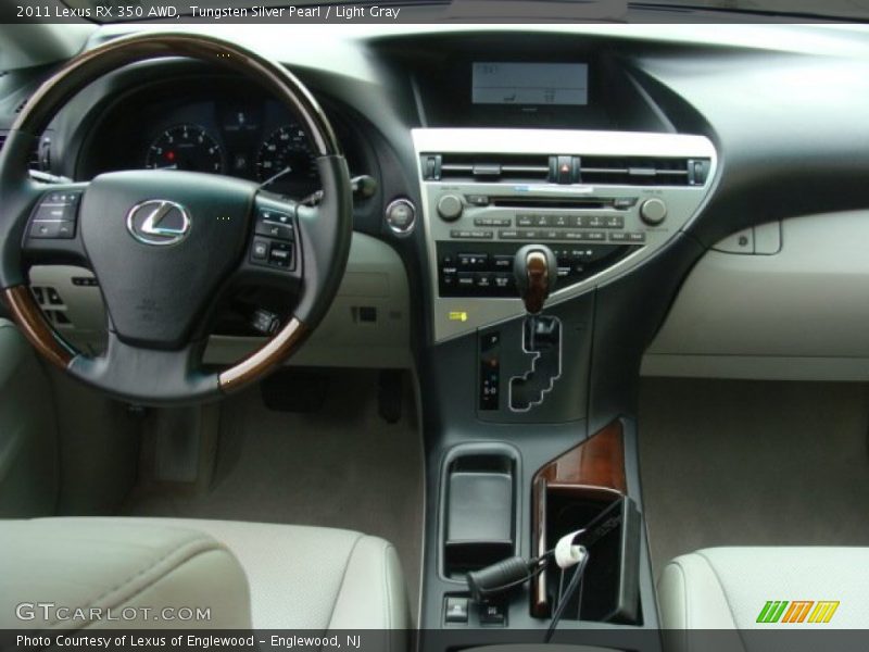 Tungsten Silver Pearl / Light Gray 2011 Lexus RX 350 AWD