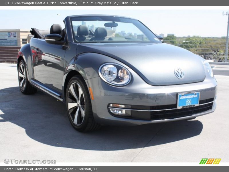 Platinum Gray Metallic / Titan Black 2013 Volkswagen Beetle Turbo Convertible