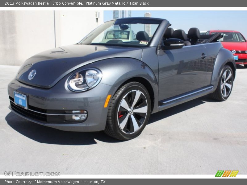 Platinum Gray Metallic / Titan Black 2013 Volkswagen Beetle Turbo Convertible